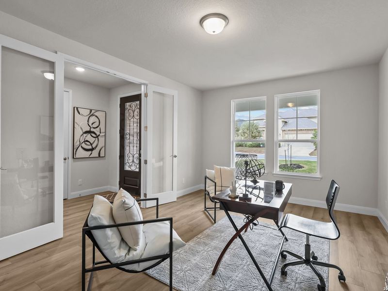 Furnished interior view inside a new home in Ladera, San Antonio (Image 8).