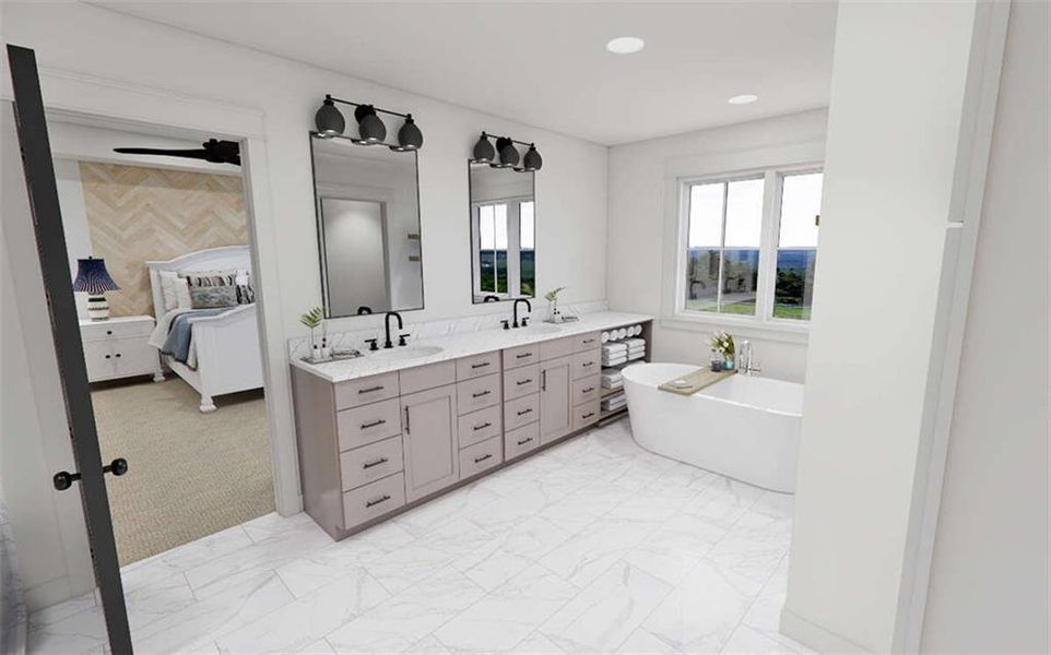 Furnished interior view inside a new home in , Acworth (Image 24).