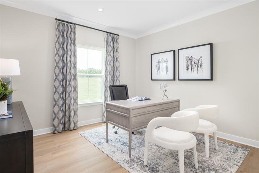 Representative furnished interior of a home built from the Normandy by Ryan Homes in Eagles Crest, Cornelia (Image 19).