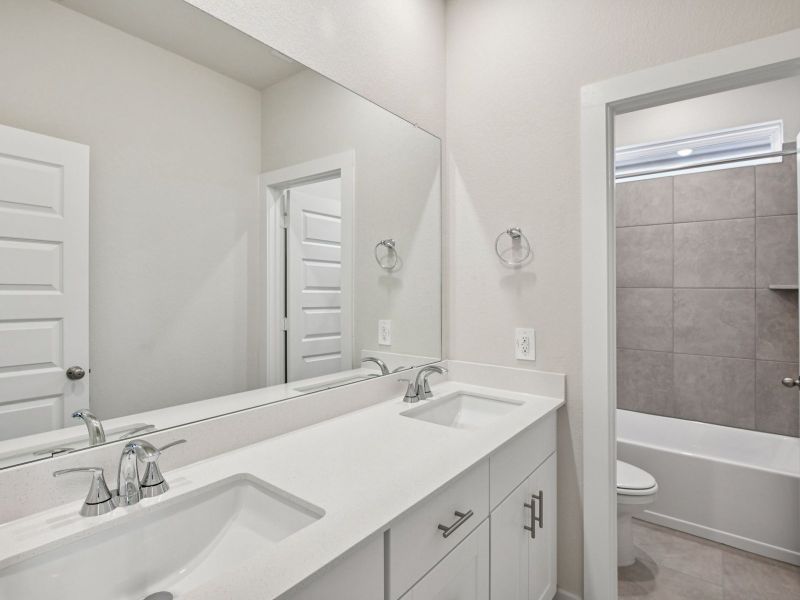 Furnished interior view inside a new home in Spring Brook Village - City Series, Houston (Image 7).