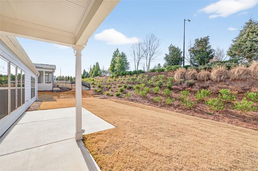 Exterior details and patio area of a home in Del Webb Chateau Elan, Hoschton (Image 4).