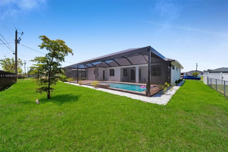 Front exterior of a new home in , Cape Coral, FL, highlighting curb appeal (Image 25).