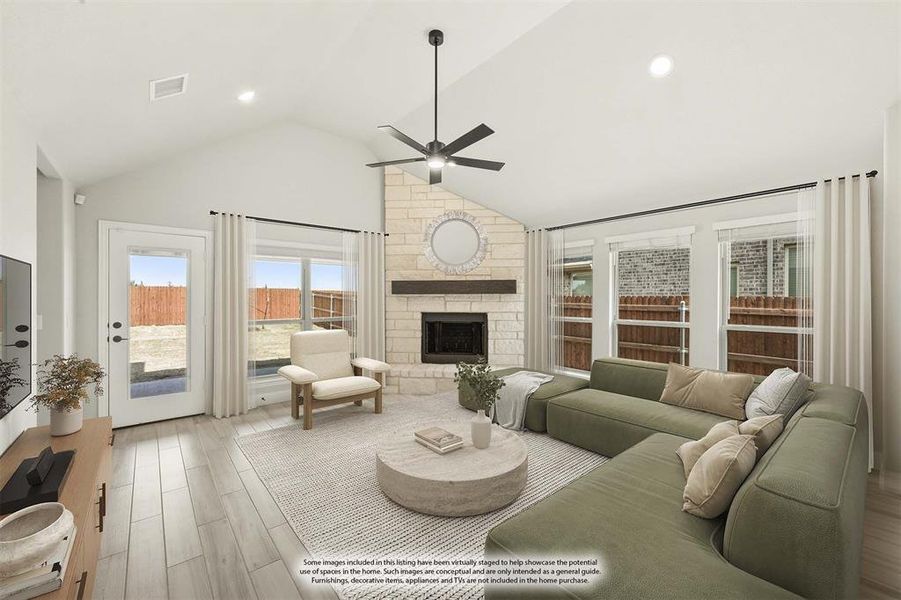 Furnished interior view inside a new home in The Retreat at North Grove 60, Waxahachie (Image 14).