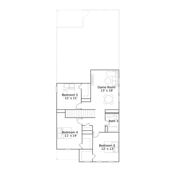 2D floor plan layout of this home in Monarch Landing, Needville, TX (Image 3). 2D floor plan layout of this home in Monarch Landing, Needville, TX (Image 3).