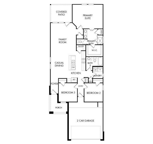2D floor plan layout of this home in Granger Pointe - Traditional Series, Conroe, TX (Image 2). 2D floor plan layout of this home in Granger Pointe - Traditional Series, Conroe, TX (Image 2).