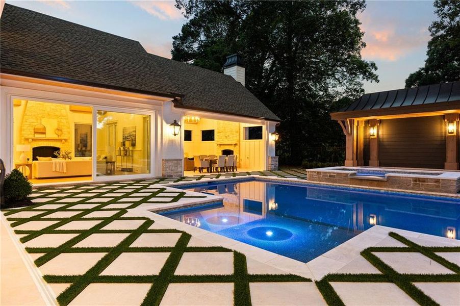 Exterior details and patio area of a home in , Canton (Image 40).