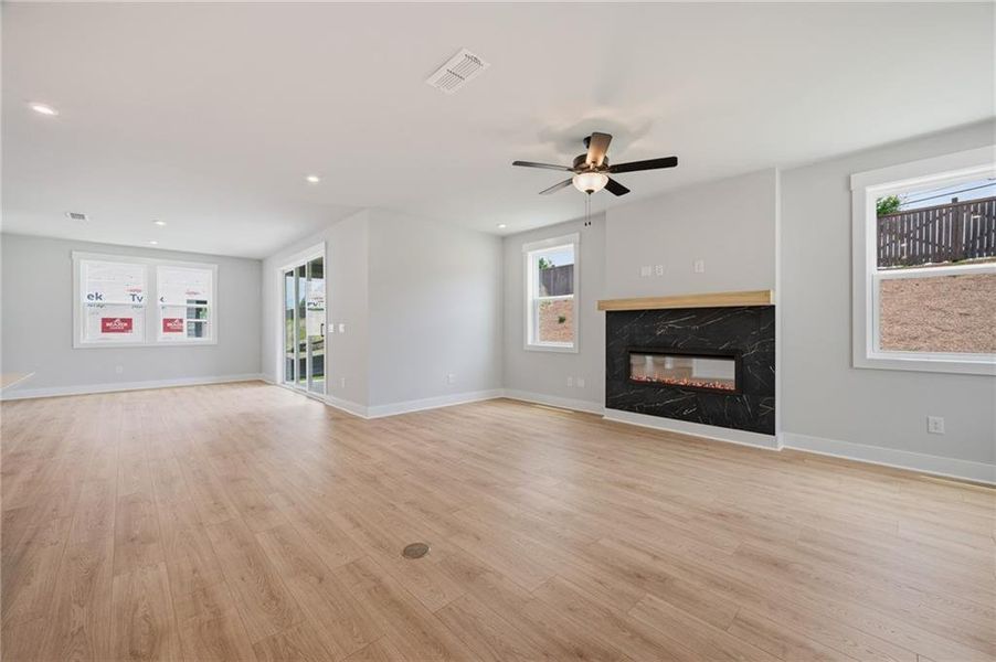Spacious, unfurnished interior of a new home in The Paddocks at Doc Hughes, Buford (Image 28). Spacious, unfurnished interior of a new home in The Paddocks at Doc Hughes, Buford (Image 28).
