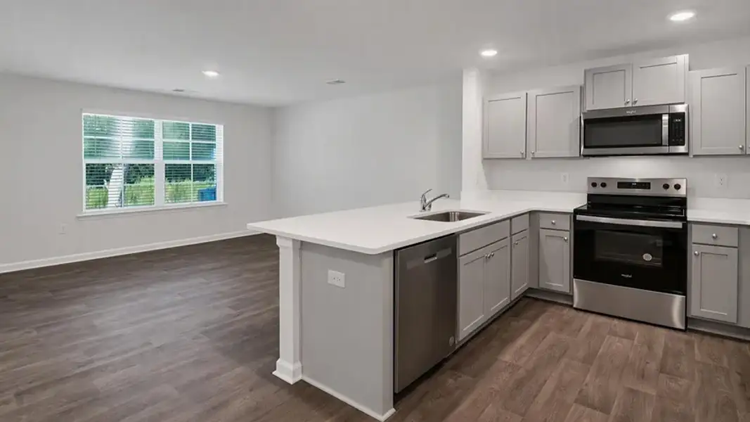 Furnished interior view inside a new home in Hunter's Branch Townhomes, Hopkins (Image 6).