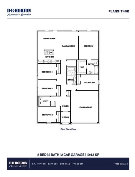 2D floor plan layout of this home in Sunterra, Katy, TX (Image 4).