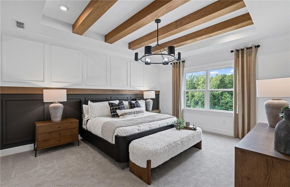 Furnished interior view inside a new home in Traditions of Braselton, Jefferson (Image 18).