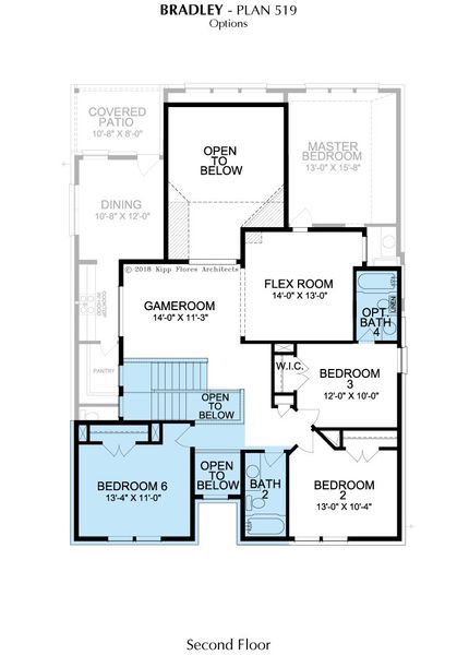 2D floor plan layout for the Bradley by Landon Homes in Lexington Frisco, Frisco, TX (Image 19).