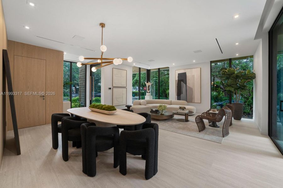 Furnished interior view inside a new home in , Miami (Image 18).