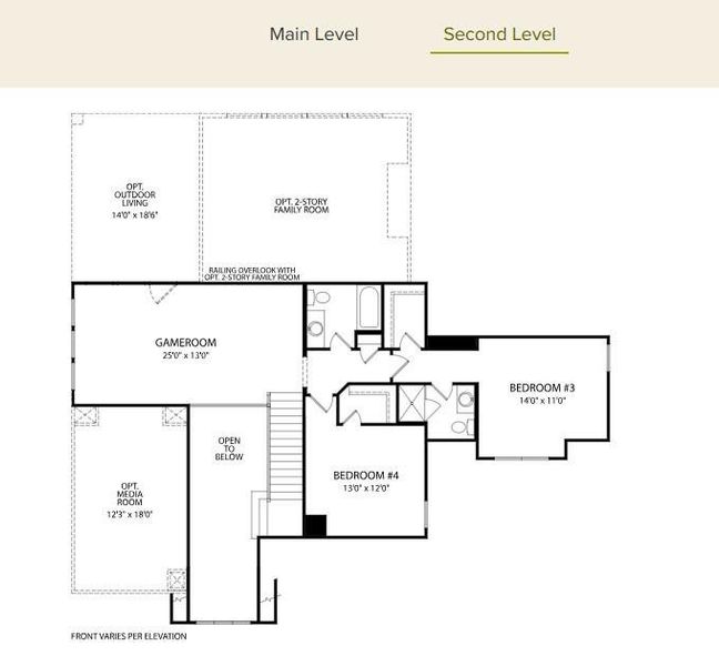 2D floor plan layout of this home in COLTON, Todd Mission, TX (Image 4).