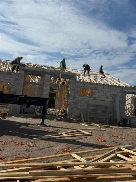 In-progress construction of a new home in , Kissimmee, FL (Image 7). In-progress construction of a new home in , Kissimmee, FL (Image 7).