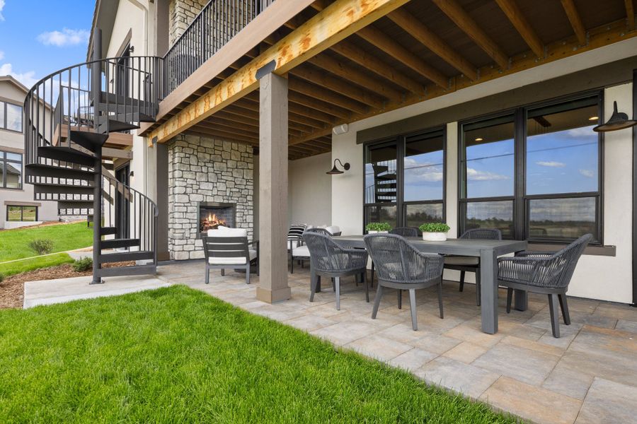 Representative exterior details of a home built from the Residence 2 by Trumark Homes in The Summit at Castle Pines, Castle Pines (Image 4).