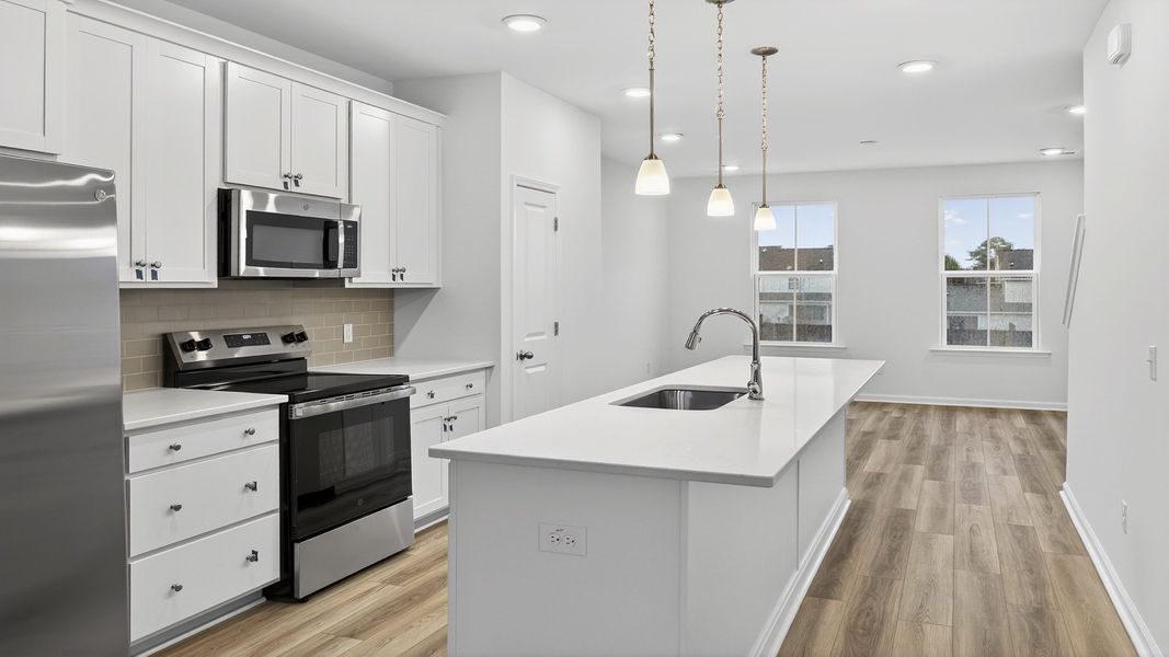 Furnished interior view inside a new home in Clear Springs Townhomes, North Charleston (Image 6).