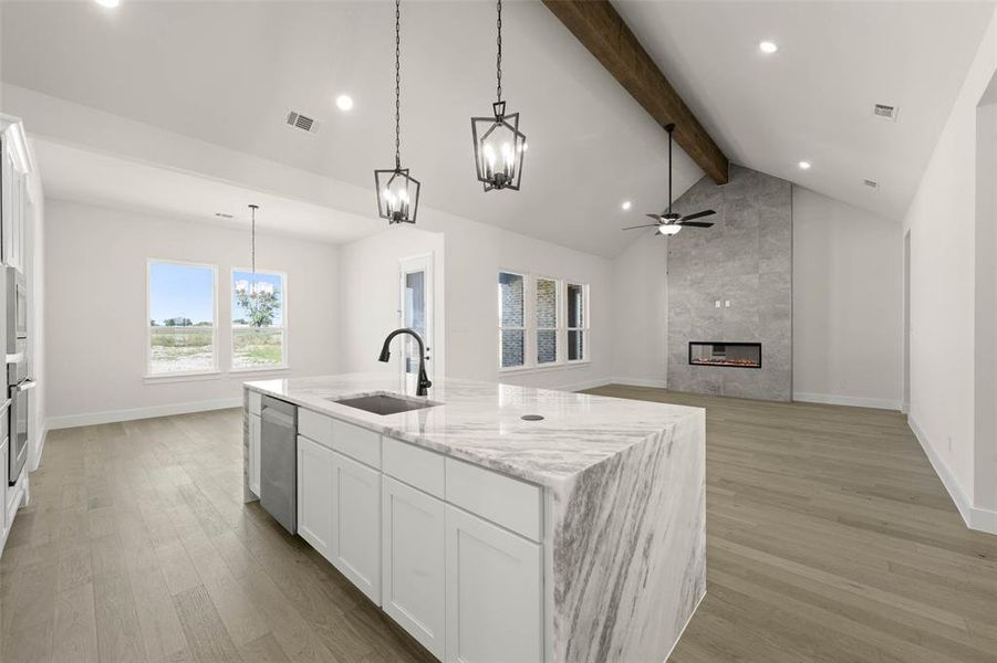 Furnished interior view inside a new home in The Ranch at Stone Hill, Waxahachie (Image 8).