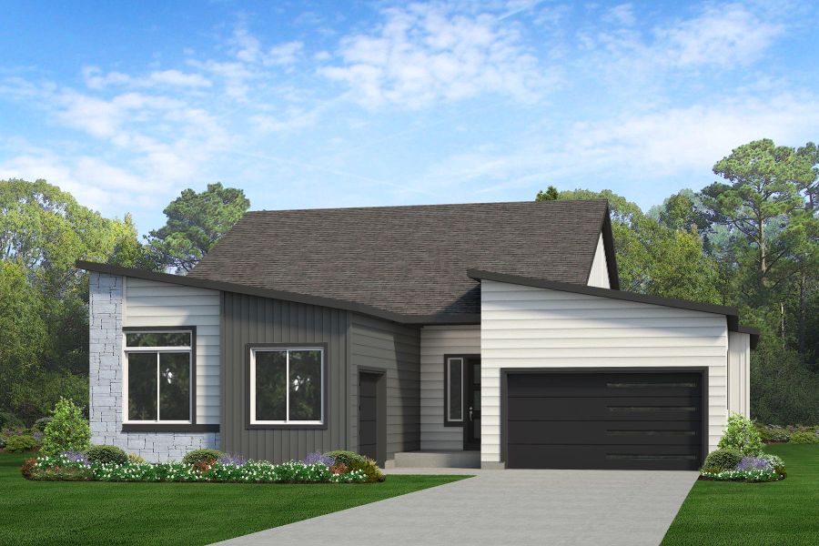 Representative exterior photo of a completed home built from the Jefferson by Risewell Homes in Cherry Meadows, Brighton, CO (Image 11).