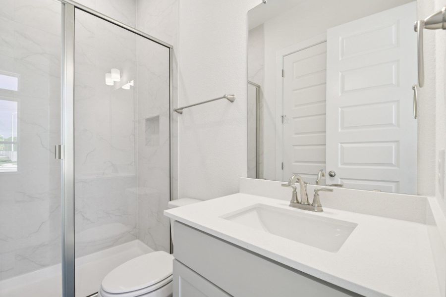 Furnished interior view inside a new home in Persimmon, Buda (Image 9).