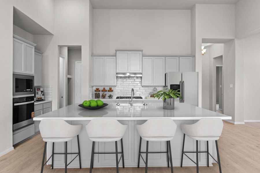 Furnished interior view inside a new home in Pomona, Manvel (Image 6).