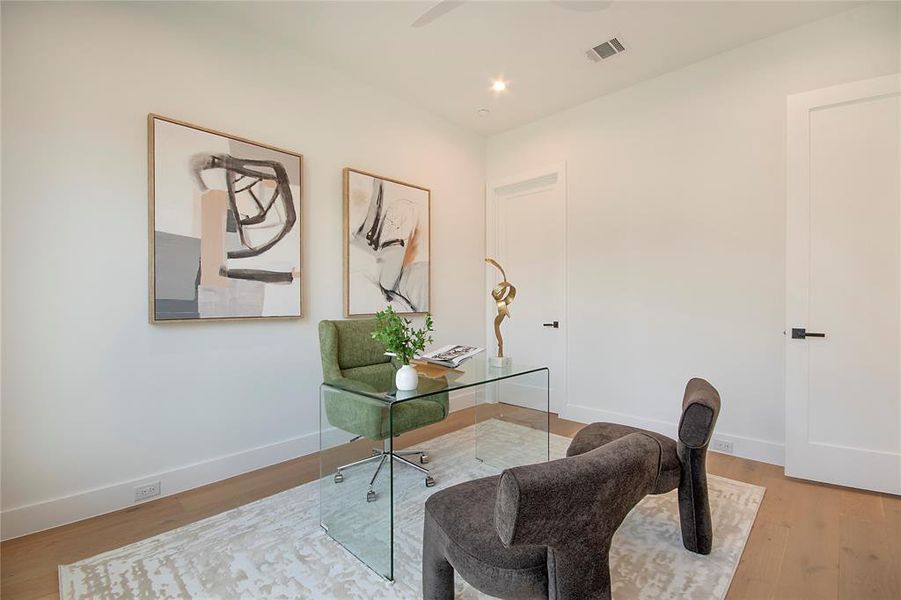Furnished interior view inside a new home in , Dallas (Image 12).