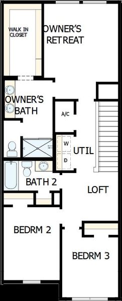 2D floor plan layout of this home in Westerly Park at Wildlight – Overlook Collection, Yulee, FL (Image 3). 2D floor plan layout of this home in Westerly Park at Wildlight – Overlook Collection, Yulee, FL (Image 3).