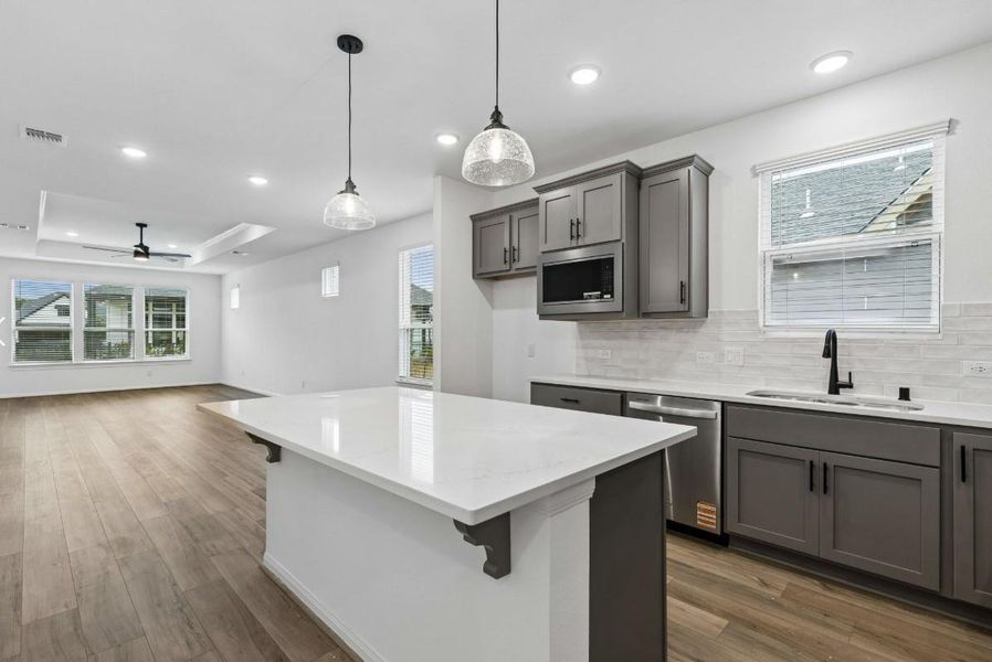 Furnished interior view inside a new home in Del Webb in Chambers Creek, Willis (Image 9).