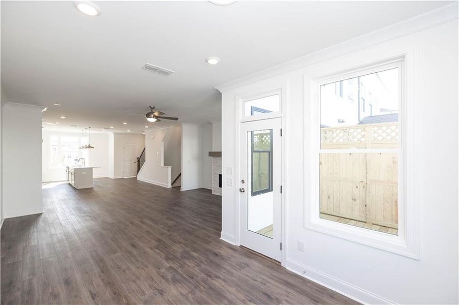 Spacious, unfurnished interior of a new home in Millcroft Townhomes, Buford (Image 25). Spacious, unfurnished interior of a new home in Millcroft Townhomes, Buford (Image 25).