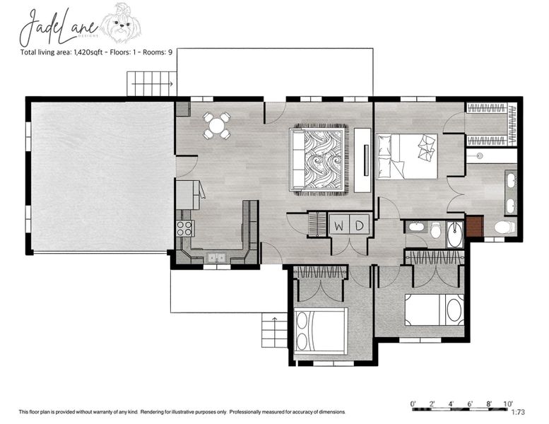 2D floor plan layout of this home in , Norwood, NC (Image 3).