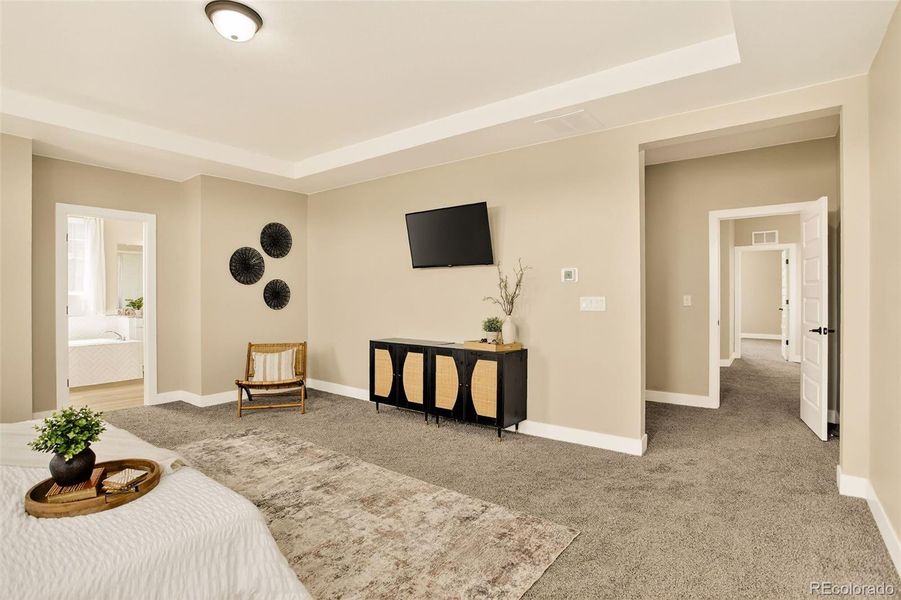 Alcove off entry for added privacy Alcove off entry for added privacy