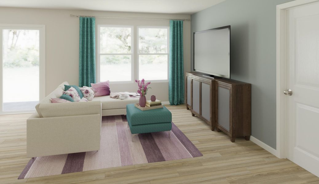 Furnished interior view inside a new home in Essence at Elms Glen Single Family Homes, Ladson (Image 6).