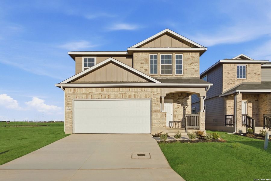 Front exterior of a new home in Garden Grove, San Antonio, TX, highlighting curb appeal (Image 21).