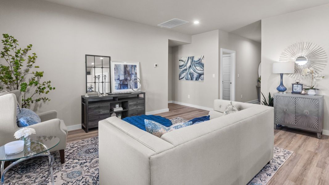 Representative furnished interior of a home built from the FARGO by D.R. Horton in Homestead at Parks Bell Ranch, Odessa (Image 9).