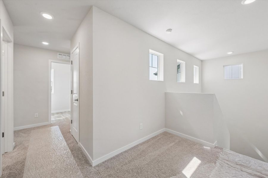 A room with white walls.