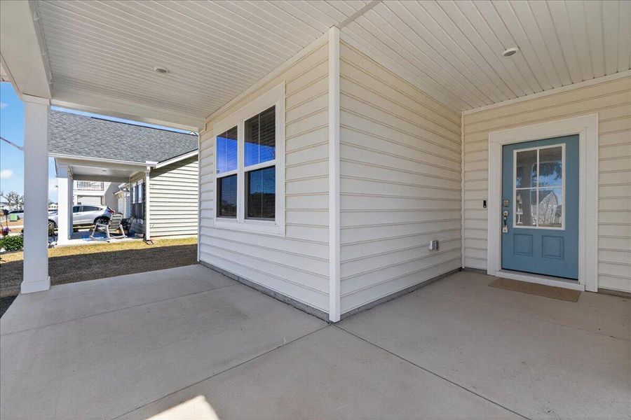Exterior details and patio area of a home in Sweetgrass at Summers Corner, Summerville (Image 3).