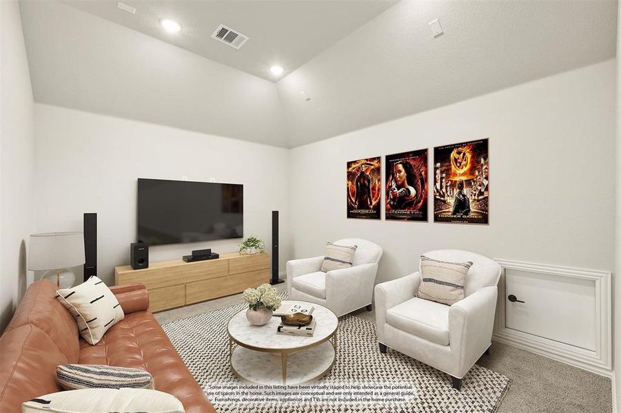 Furnished interior view inside a new home in The Oaks, Red Oak (Image 9). Furnished interior view inside a new home in The Oaks, Red Oak (Image 9).