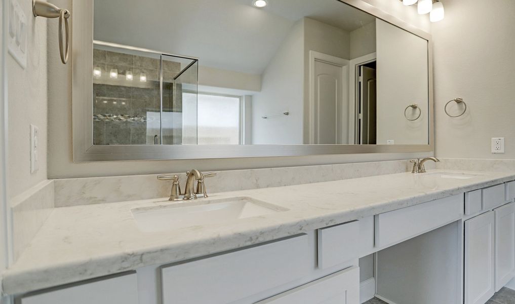 Double sinks in owner's bath