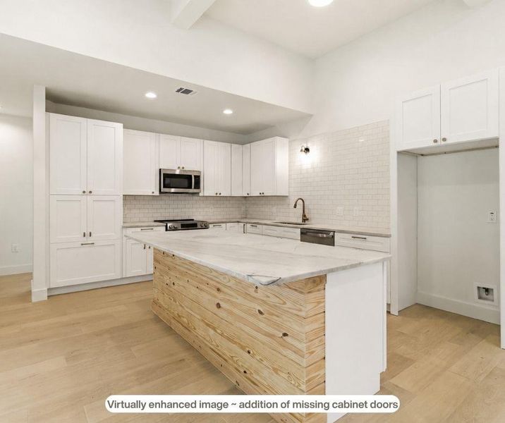 Cabinet doors to be added on far left