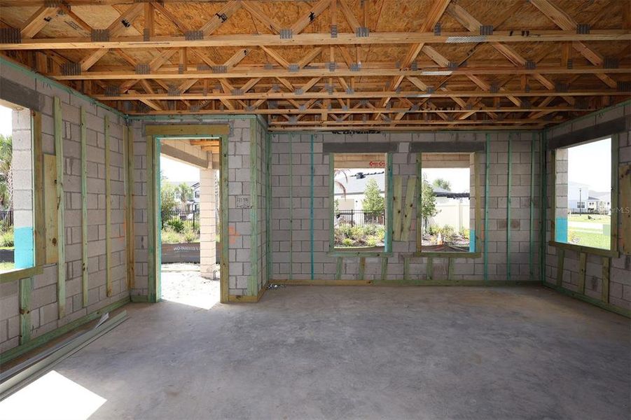 In-progress construction of a new home in Center Lake on the Park, St. Cloud, FL (Image 7).