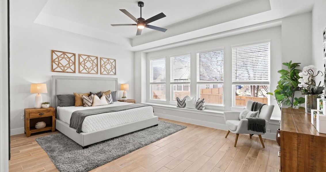 Furnished interior view inside a new home in 6 Creeks, Kyle (Image 9).