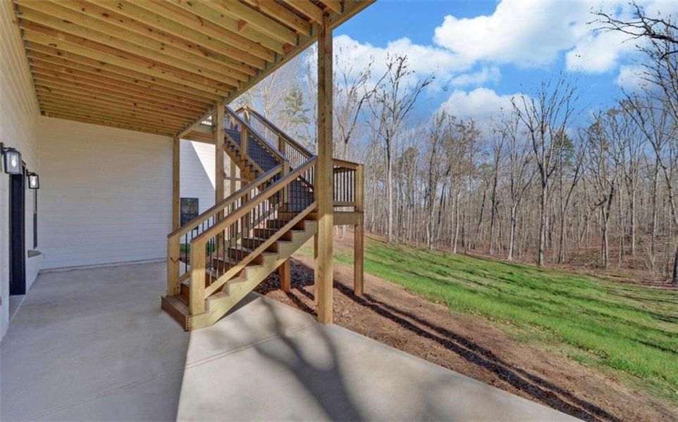 Exterior details and patio area of a home in , Clarkesville (Image 34).