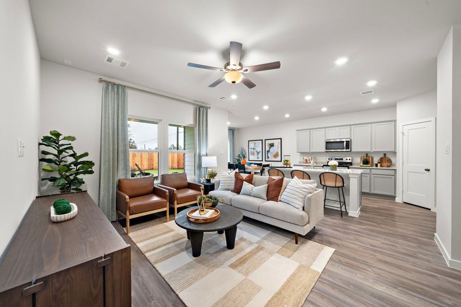 Furnished interior view inside a new home in Woodshore, Clute (Image 8). Furnished interior view inside a new home in Woodshore, Clute (Image 8).