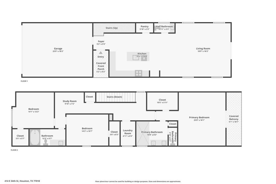 2D floor plan layout of this home in , Houston, TX (Image 3).