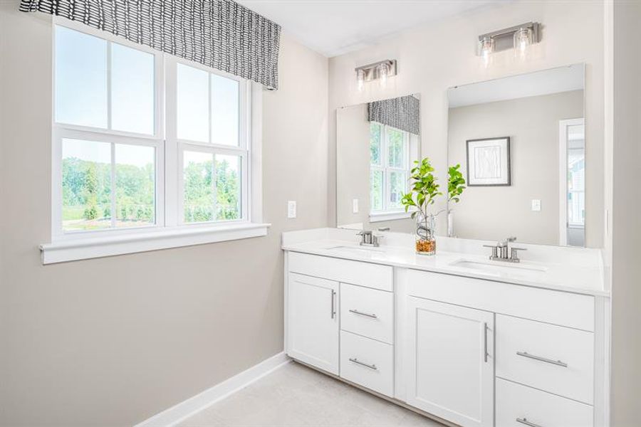 Representative furnished interior of a home built from the Columbia by Ryan Homes in Crystal Falls, Dawsonville (Image 13).