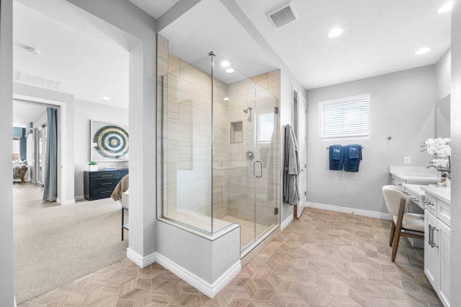 Furnished interior view inside a new home in Ovation at Meridian 55+, San Tan Valley (Image 19).