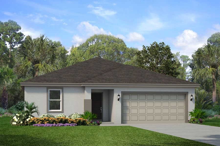 Representative exterior photo of a completed home built from the Crusade by Park Square Residential in Leela Reserve, Tavares, FL (Image 4).