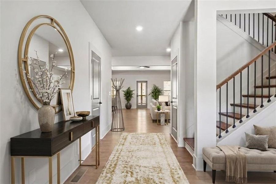Furnished interior view inside a new home in Steeplechase, Hoschton (Image 29).
