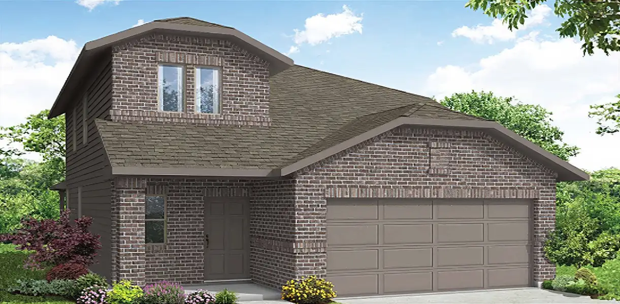 Representative exterior photo of a completed home built from the Maple by Impression Homes in Creekside Ranch, Blue Ridge, TX (Image 2). Representative exterior photo of a completed home built from the Maple by Impression Homes in Creekside Ranch, Blue Ridge, TX (Image 2).