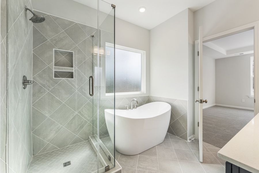 Furnished interior view inside a new home in Landing at Pine Lake, Anderson (Image 12).