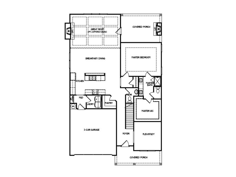 2D floor plan layout for the The Azalea by My Home Communities in Sutton’s Landing, Statham, GA (Image 3). 2D floor plan layout for the The Azalea by My Home Communities in Sutton’s Landing, Statham, GA (Image 3).